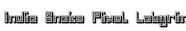 India Snake Pixel Labyrinth Game font preview